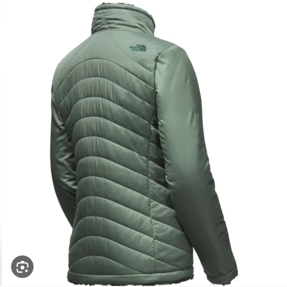 LIKE NEW The North Face Women's Puffer Jacket Dark Green XS Reversible Faux Fur - Picture 5 of 9